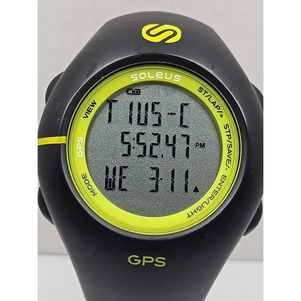 Soleus SG100 J13 GPS Running Watch Digital Fitness Stopwatch Backlight Black